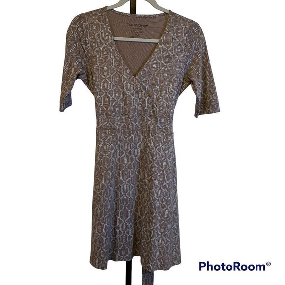 Toad & Co Cue Wrap Cafe Dress Organic Cotton Blend - Picture 2 of 10